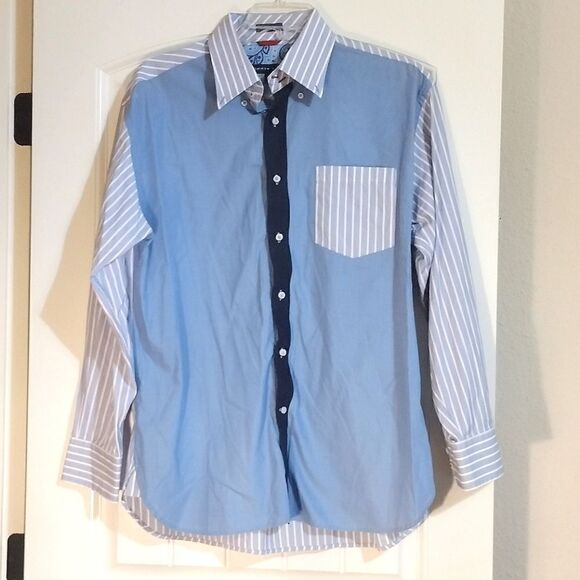 Set of Four Tommy Hilfiger Men's Size Large 100% Cotton Button Up Shirts - Picture 6 of 12